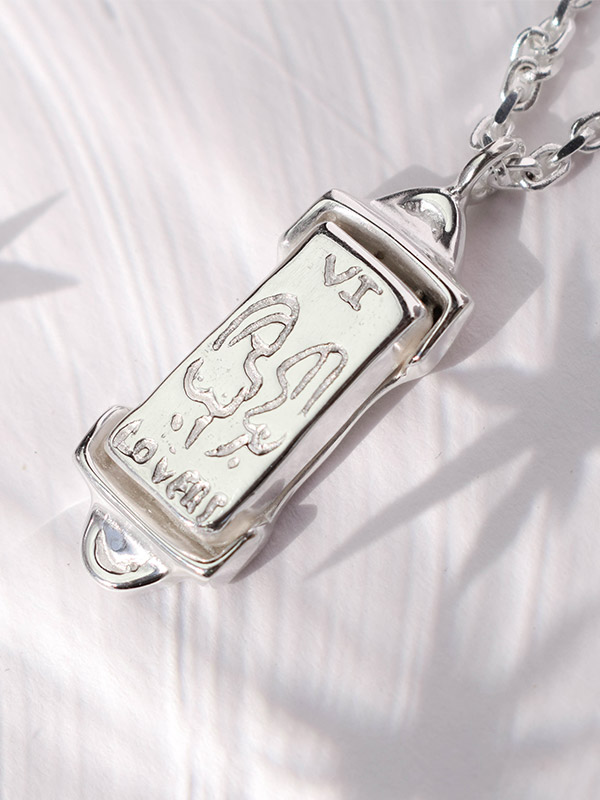 The Lovers tarot card necklace