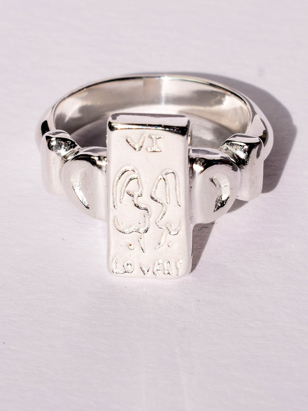 The Lovers tarot card ring